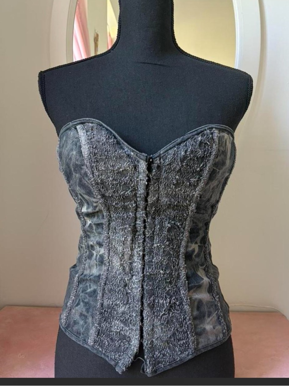 Oh Yes Y2K Black Strapless Corset Top